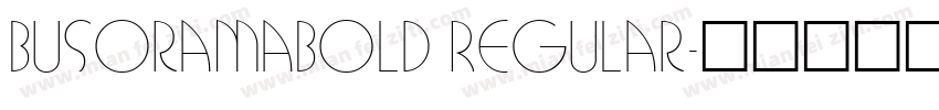 BusoramaBold Regular字体转换